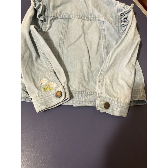 Girls Cupcakes and Cashmere Embroidered Love and Daisies Ruffled denim  2T - Picture 13 of 14